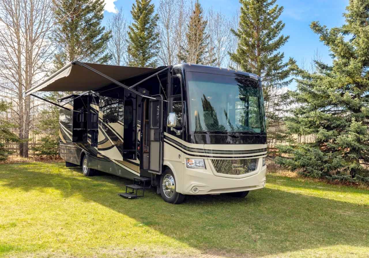 side image of parked RV